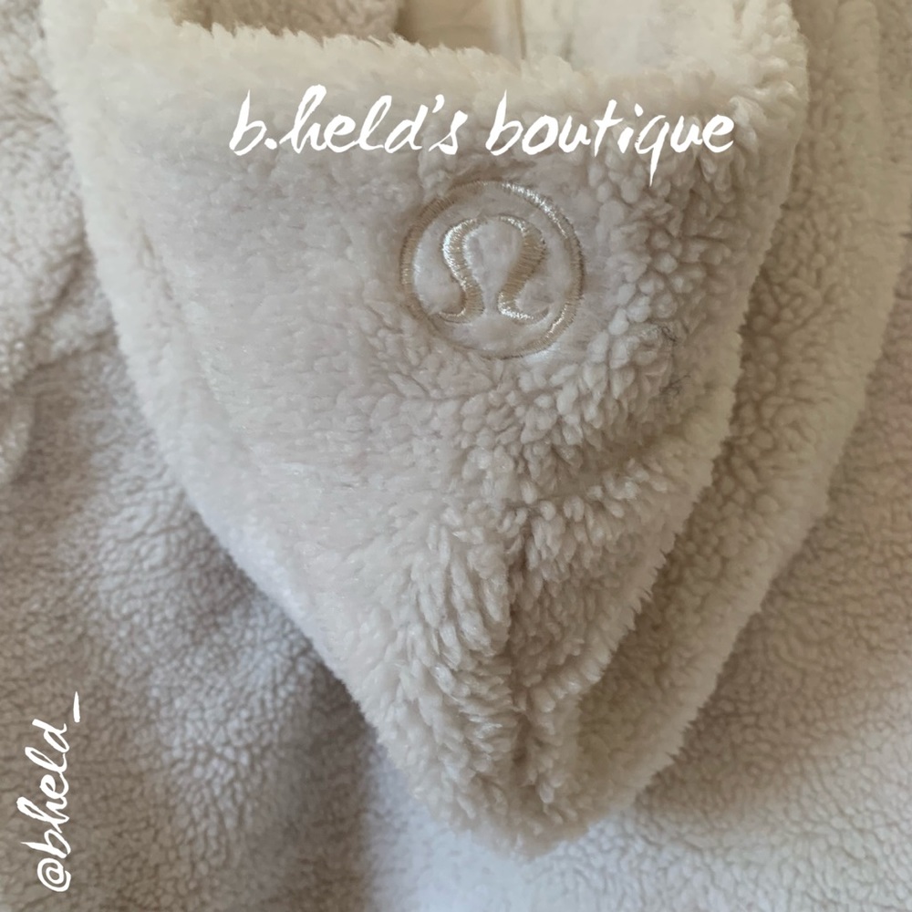 lululemon Scuba Oversized Half-Zip Fleece Hoodie in White Opal Sz XS/S Rare NWT - Picture 9 of 16